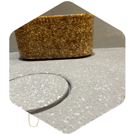 Dekofloor Terrazzo märkätilat 4m2, valkoinen kalkkikivi