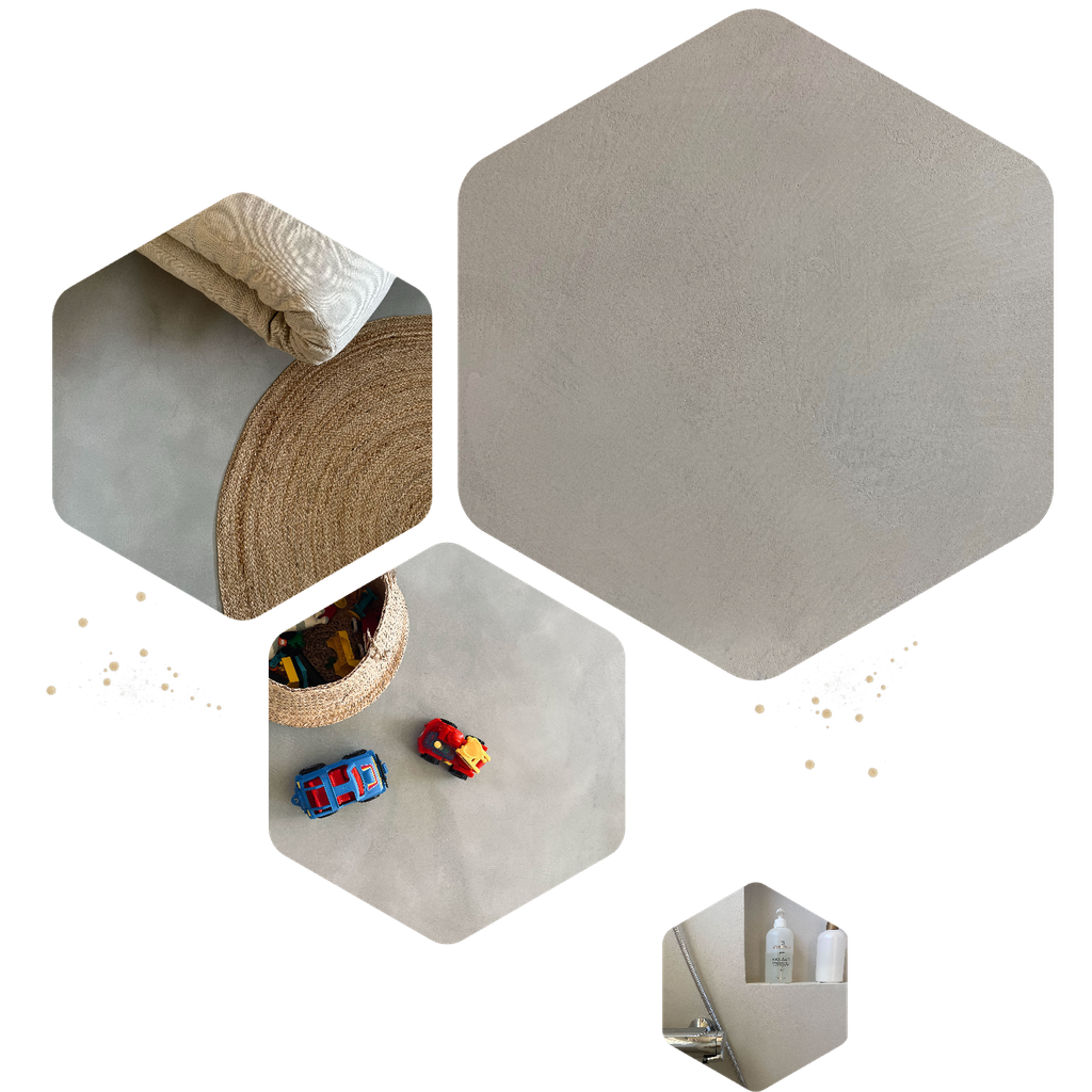 Dekofloor Beton kuivan tilan seinä