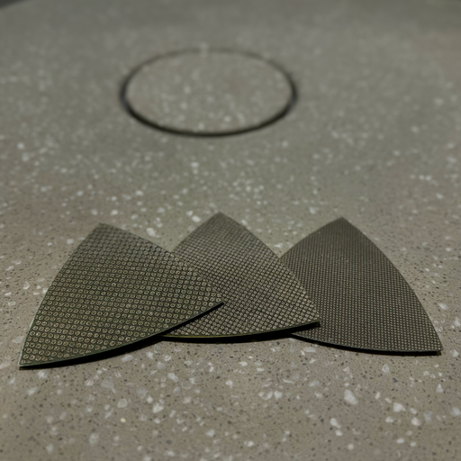 Hiomasetti monitoimikoneeseen 93x93x93mm, Terrazzo laastin hiomiseen
