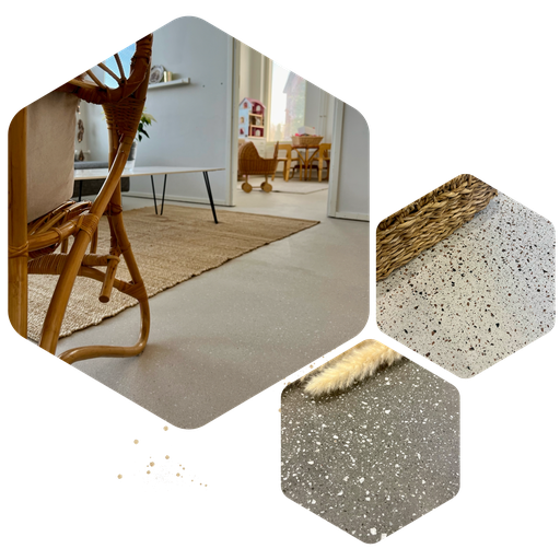 Dekofloor Terrazzo kuivan tilan lattia 4m2, punainen graniitti